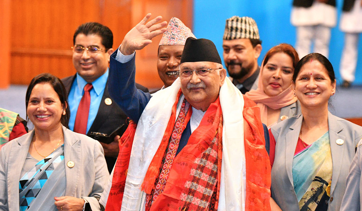 प्रधानमन्त्री ओलीलाई दुई तिहाइ विश्वासको मत